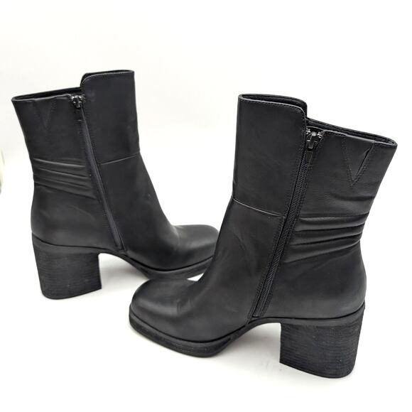 Korks Moergan Side Zip Boots Square Toe Women's Black Size US10M EU40.5 - Picture 6 of 14